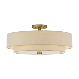 Bellingham Five Light Semi-Flush Mount in Antique Gold Leaf (107|5885648)