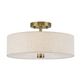 Monroe Three Light Semi-Flush Mount in Antique Brass (107|5213501)