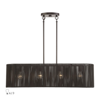 Acordia Four Light Linear Chandelier in English Bronze (107|4912892)