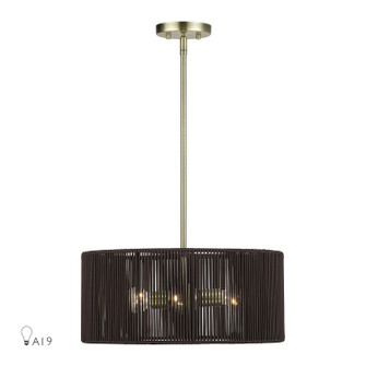 Acordia Three Light Chandelier in Antique Brass (107|4912301)