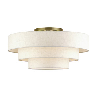 Manorwood Five Light Semi-Flush Mount in Antique Brass (107|4194801)