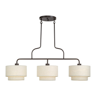 Manorwood Three Light Linear Chandelier in English Bronze (107|4194392)