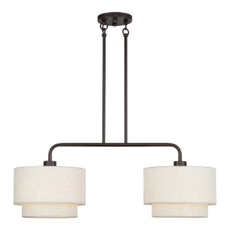 Manorwood Two Light Linear Chandelier in English Bronze (107|4194292)
