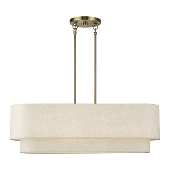 Manorwood Four Light Linear Chandelier in Antique Brass (107|4193401)