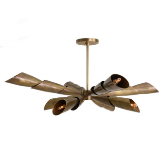 Morgan Eight Light Flush Mount in Vintage Brass (314|DLI13)