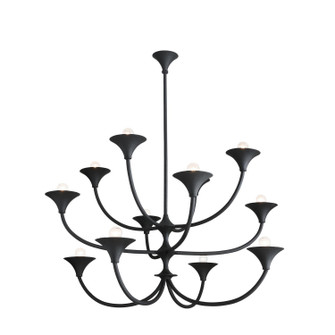 Larkin 12 Light Chandelier in Black Gesso (314|DLI09)