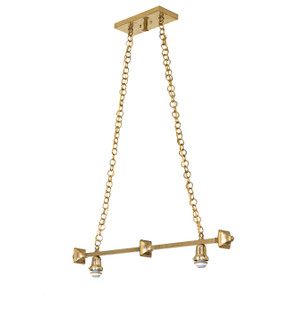 Deco Two Light Island Pendant Hardware in Raw Brass (57|289436)