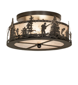 Fly Fishing Creek Two Light Flush Mount in Bronze (57|286603)