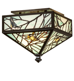 Backyard Friends Four Light Flush Mount in Timeless Bronze (57|286601)