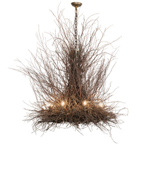 Twigs Eight Light Chandelier in Antique Copper (57|286116)