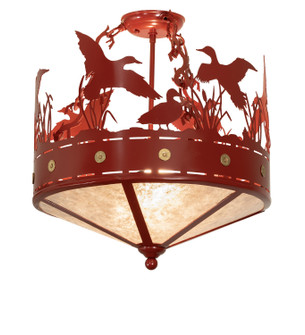 Ducks In Flight Two Light Pendant in Brown Red (57|284119)