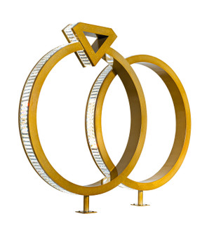 Together Forever LED Table Lamp in Translucent Dark Starburst (57|282365)