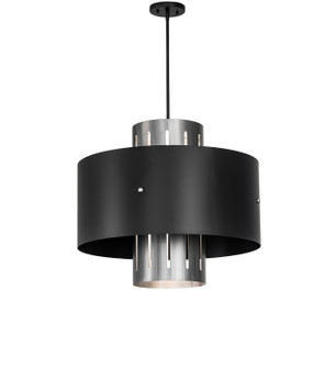 Cilindro One Light Pendant in Solar Black & Industrial Steel (57|278918)