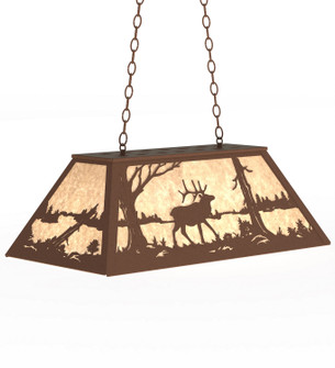 Elk At Lake Six Light Pendant in Cafe Noir (57|234173)