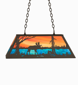 Elk At Lake Six Light Pendant in Oil Rubbed Bronze (57|234162)