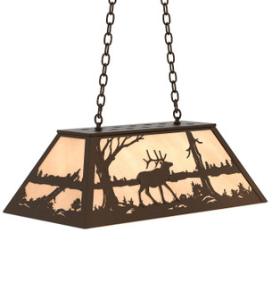 Elk At Lake Six Light Pendant in Timeless Bronze (57|234150)