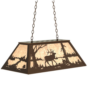 Elk At Lake Six Light Pendant in Timeless Bronze (57|234144)