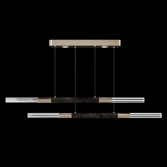 Antonia LED Linear Pendant in Soft Gold Leaf/Brass/Charcoal (48|100150511)