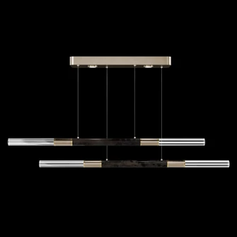 Antonia LED Linear Pendant in Soft Gold Leaf/Brass/Charcoal (48|100150511)