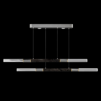 Antonia LED Linear Pendant in Silver Leaf/Brass/Charcoal (48|100150411)