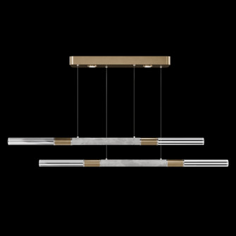Antonia LED Linear Pendant in Gold Leaf/Nickel/Smoke (48|100150322)
