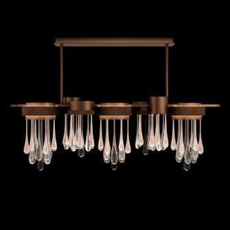 Rain LED Linear Pendant in Ombre Copper/Copper Glass (48|1001398)