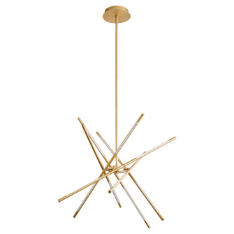 Palillos LED Pendant in Aged Brass (19|380340)