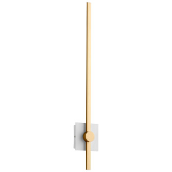 Zora LED Wall Sconce in White|Industrial Brass (19|351650)