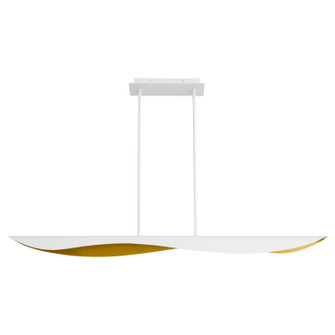 Pivot LED Chandelier in White|Aged Brass (19|3408640)