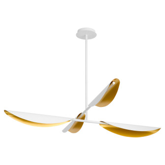 Pivot LED Chandelier in White|Aged Brass (19|3407640)