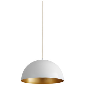 Lucci LED Pendant in White|Industrial Brass (19|320650)