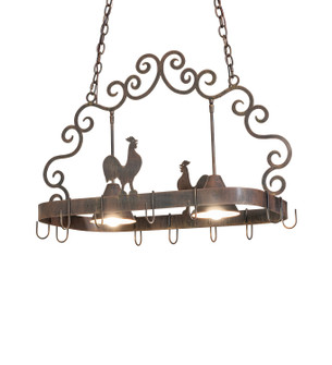 Poulet Two Light Pot Rack in Cortez Gold (57|290251)