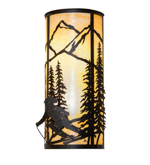 Alpine Two Light Wall Sconce in Black Satin Wrought Iron (57|289355)