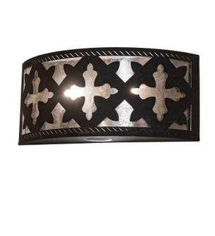 Cardiff Three Light Wall Sconce in Black Cracked Ice (57|288245)