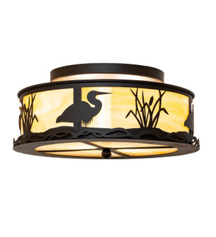 Wildlife At Dawn Two Light Flush Mount in Oil Rubbed Bronze (57|286075)