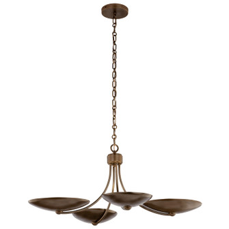 Palmela Four Light Chandelier/Semi Flush in Lacquered Brass (12|52854LBRLBZ)