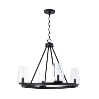 Aaron Four Light Chandelier in Matte Black (65|461941MB662)