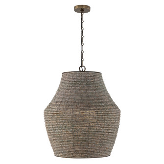 Morada One Light Pendant in Aegean Grey and Dark Brass (65|359713AGD)