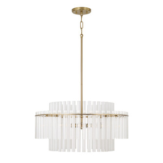 Blair Four Light Pendant in Aged Brass (65|358741AD)