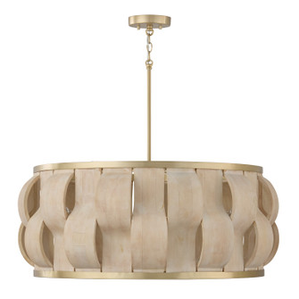 Willa Six Light Pendant in Matte Brass (65|357561MA)