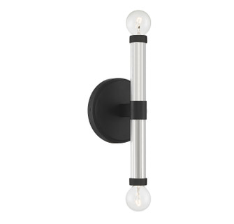 Kingsburg Two Light Wall Sconce in Matte Black (51|L96733289)
