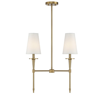 Trundle Two Light Linear Chandelier in Warm Brass (51|L156072322)