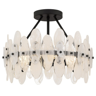 Abigail Four Light Semi-Flush Mount in Matte Black (10|ABI1718MBK)