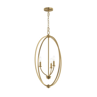 Jheni Three Light Foyer Pendant in Brushed Gold (54|P500513191)