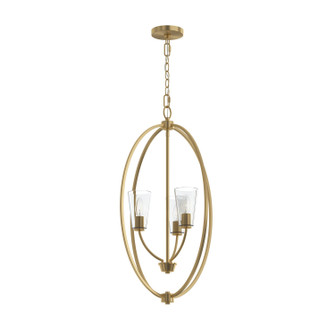Jheni Three Light Foyer Pendant in Brushed Gold (54|P500512191)