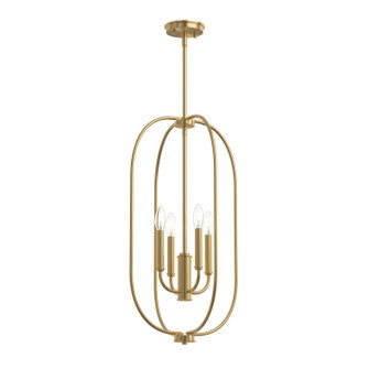 Reines Four Light Foyer Pendant in Brushed Gold (54|P500510191)