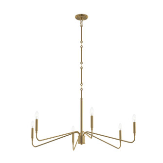 Pilar Six Light Chandelier in Brushed Gold (54|P400472191)