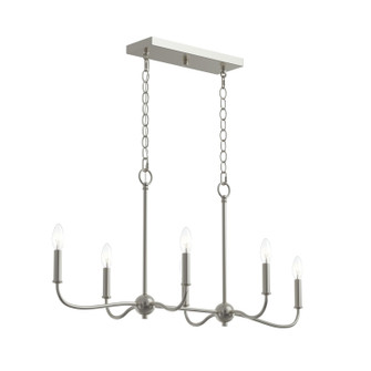 Ilia Six Light Linear Chandelier in Brushed Nickel (54|P400466009)