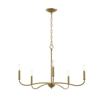 Ilia Five Light Chandelier in Brushed Gold (54|P400462191)