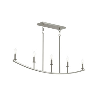 Jheni Five Light Linear Chandelier in Brushed Nickel (54|P400461009)